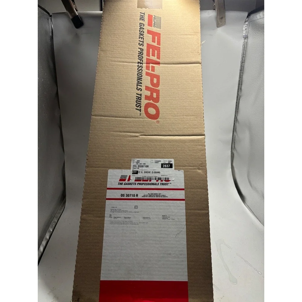 Fel-Pro OS 30710 R Oil Pan Gasket Set for Ford 6.8L PermaDry Molded Rubber